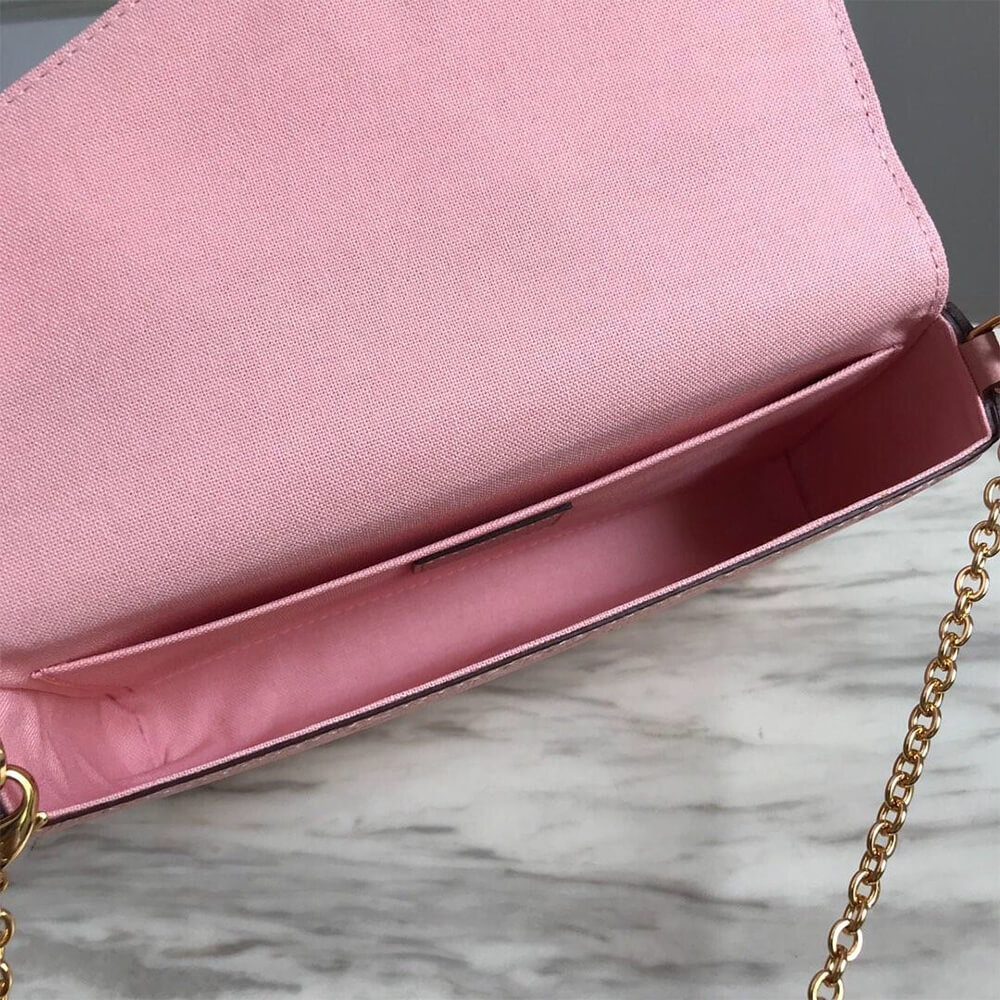 Pink LV Felicie Pochette - Image 8