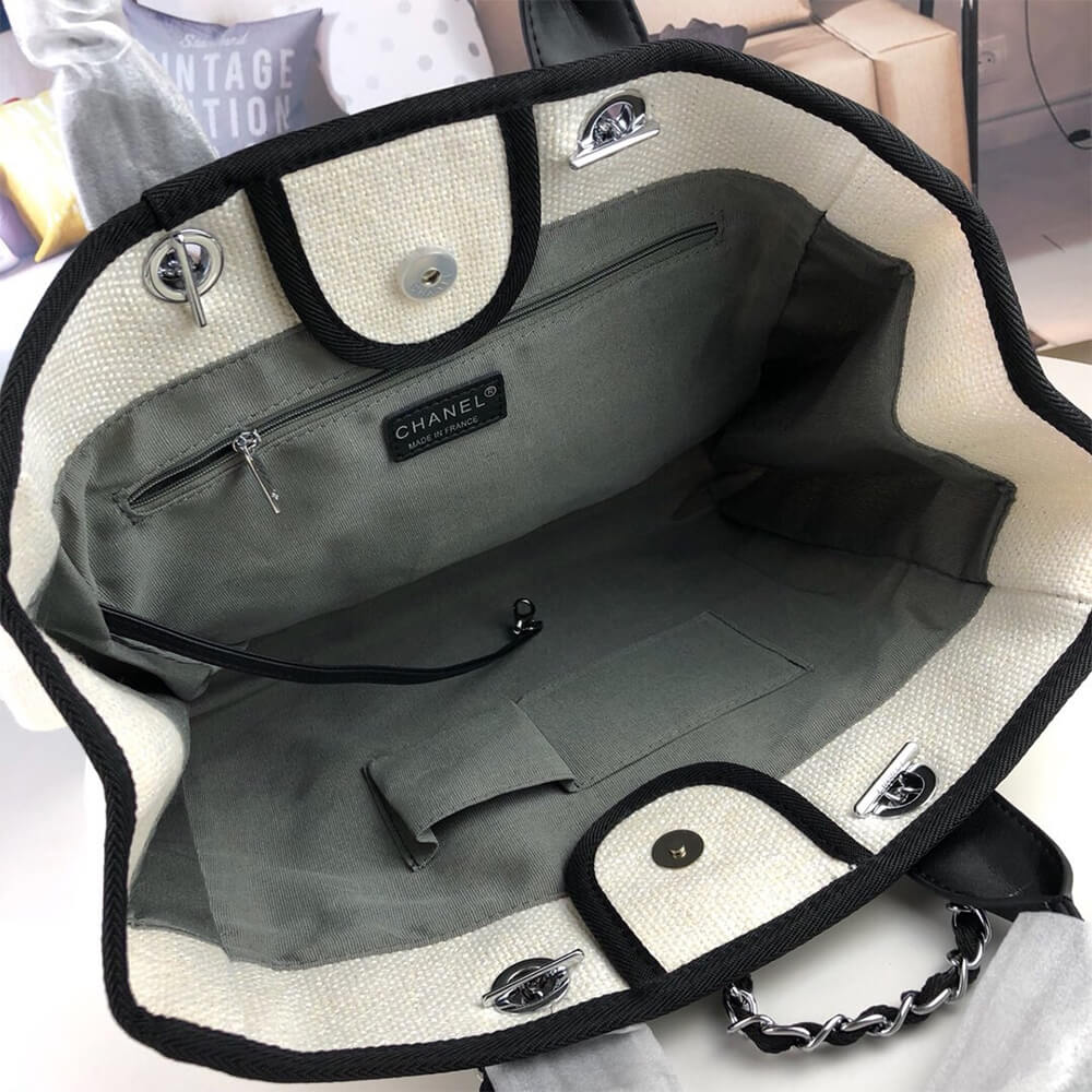 CHANEL Deauville Large Tote - Image 8