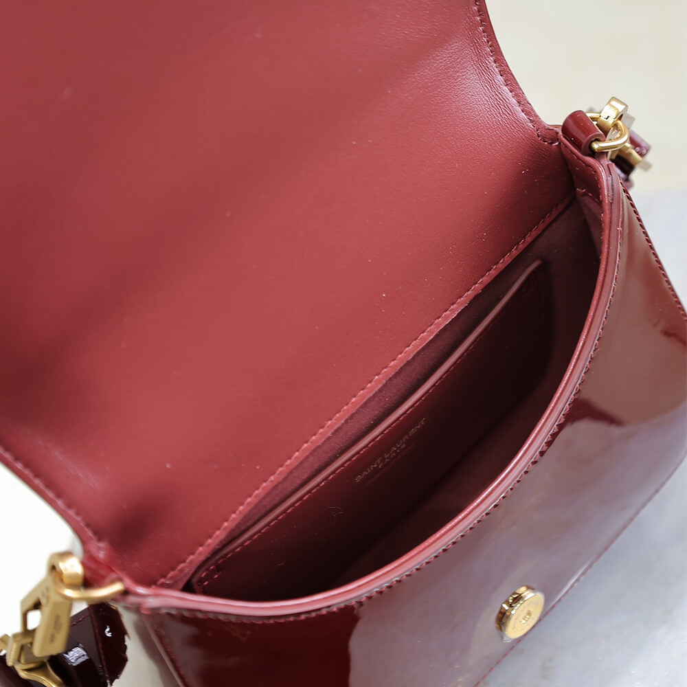 RED YSL VOLTAIRE TOP HANDLE in patent leather (Best
 grade) - Image 8