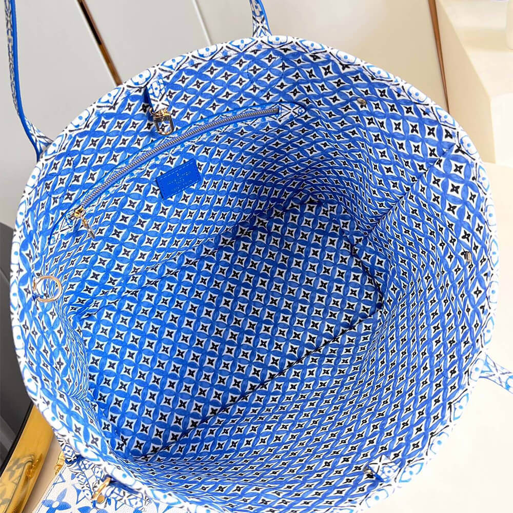 Blue LV Neverfull MM - Image 8