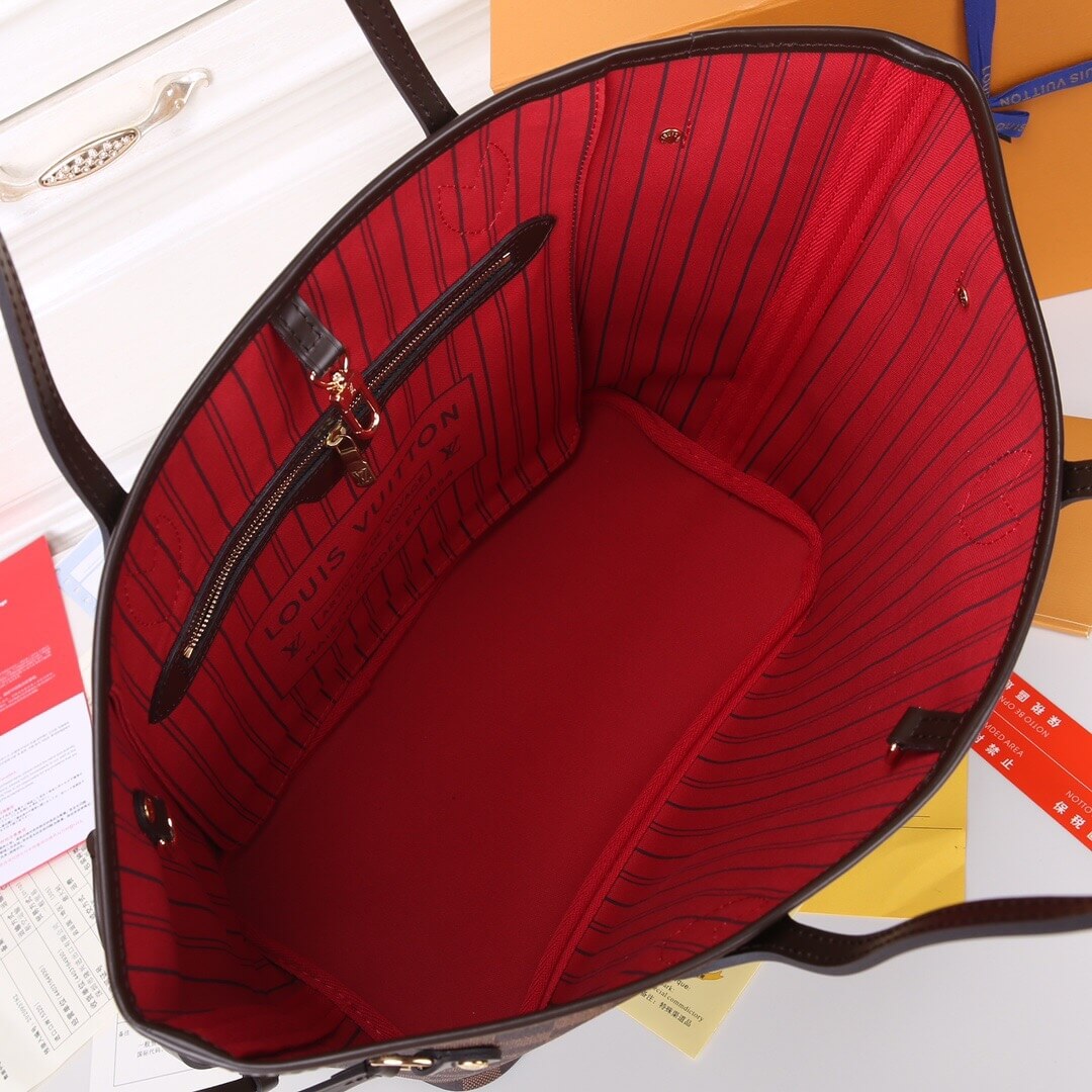 Cerise Red LV Neverfull MM - Image 8