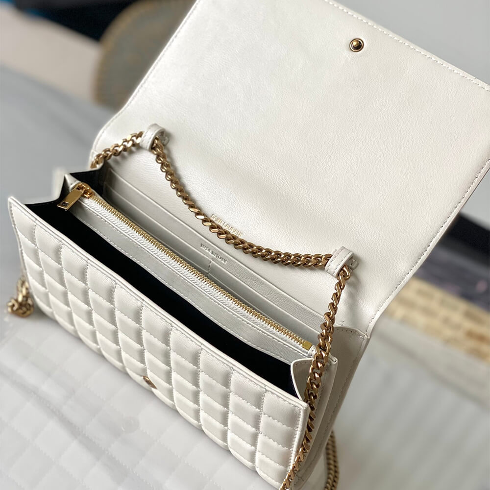 YSL LAMBSKIN CASSANDRE CHAIN WALLET - Image 8