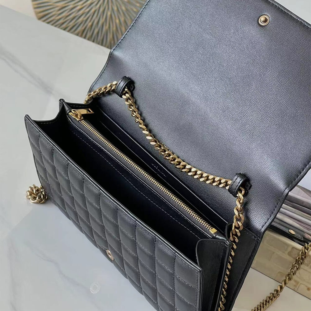 YSL LAMBSKIN CASSANDRE CHAIN WALLET - Image 8