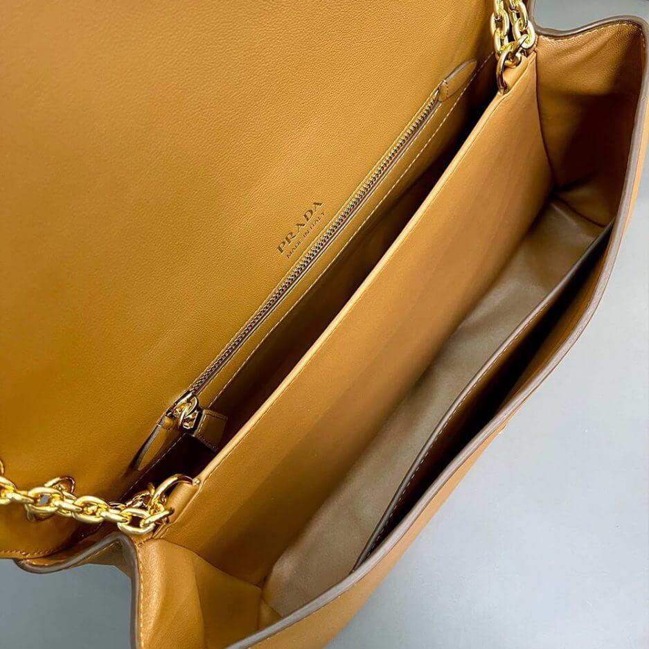 Caramel Prada Medium leather shoulder bag (Best
 Grade) - Image 8