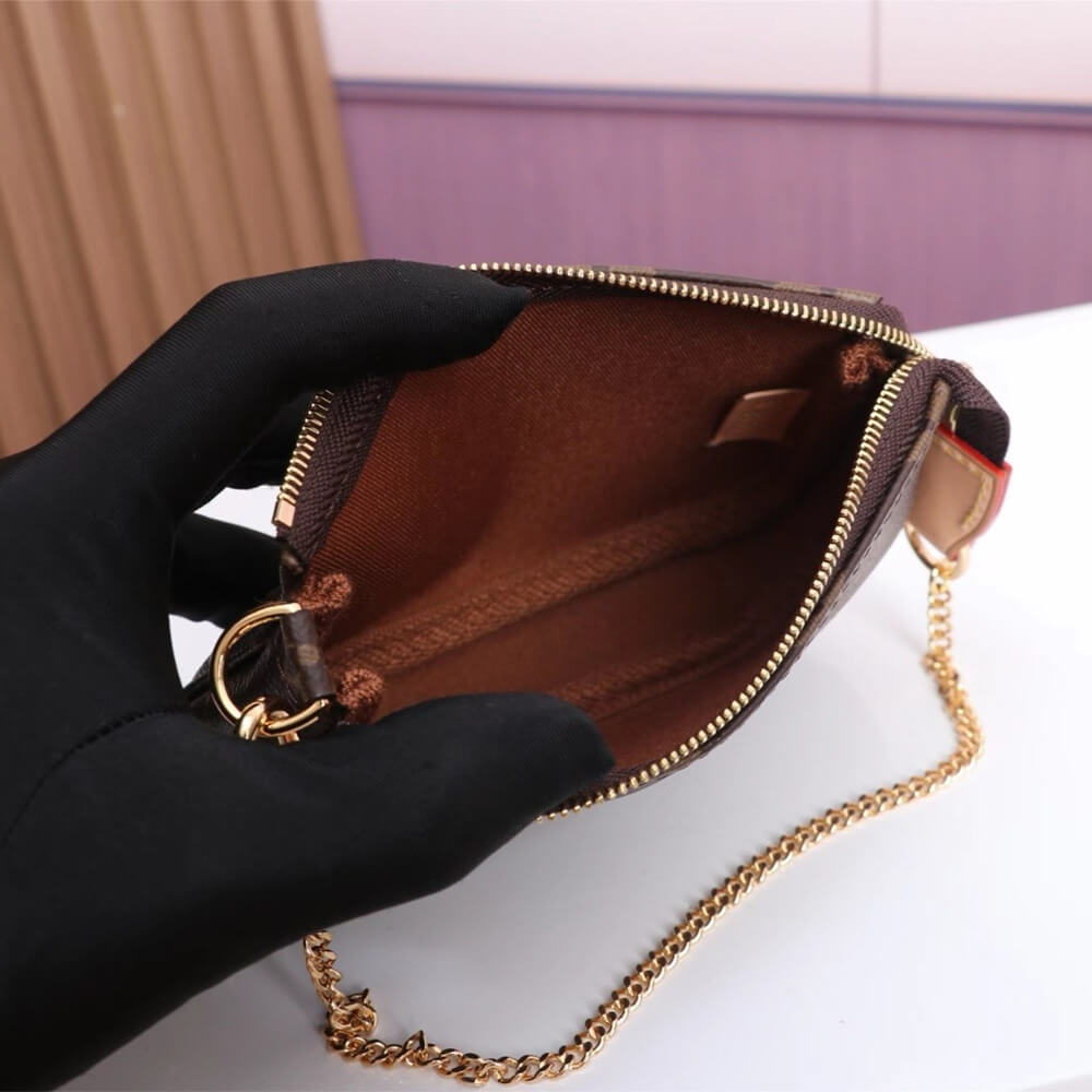 Coated LV Mini Pochette Accessoires - Image 9