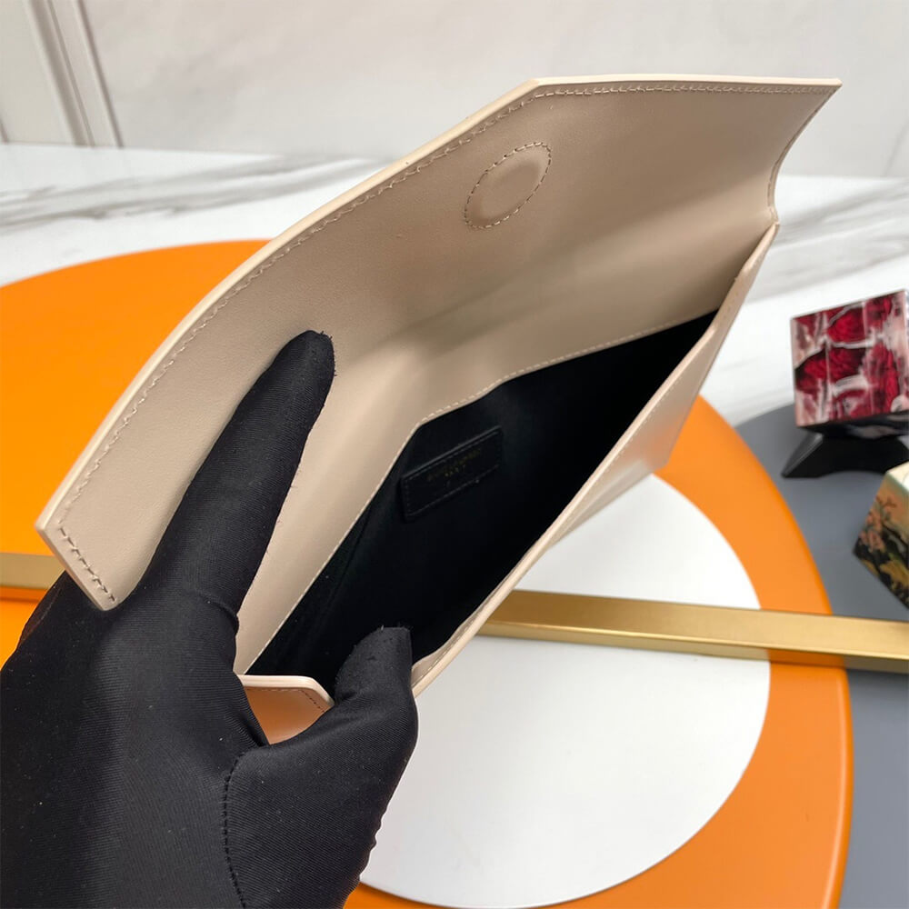 dark YSL UPTOWN POUCH IN GRAIN DE POUDRE EMBOSSED LEATHER - Image 9