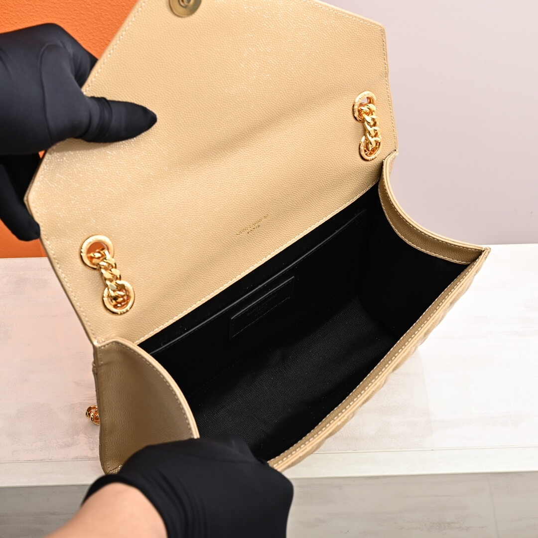 YSL ENVELOPE MEDIUM IN QUILTED GRAIN DE POUDRE EMBOSSED LEATHER - Image 9