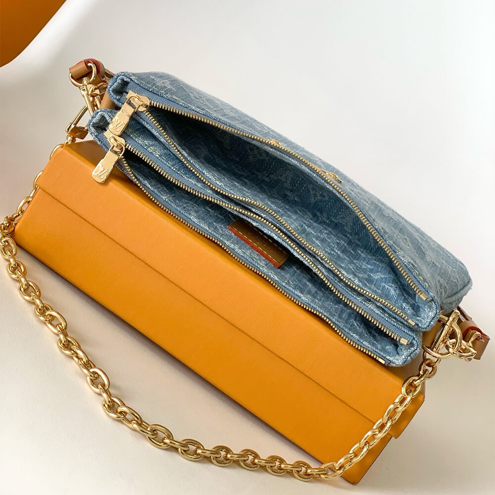 Sky Blue LV Liv Pochette - Image 9