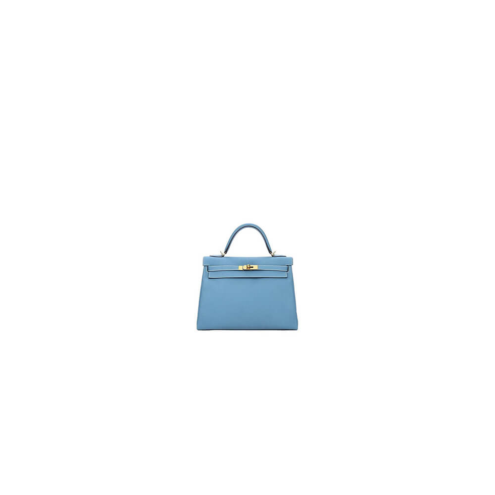 linen blue Hermes Kelly 25