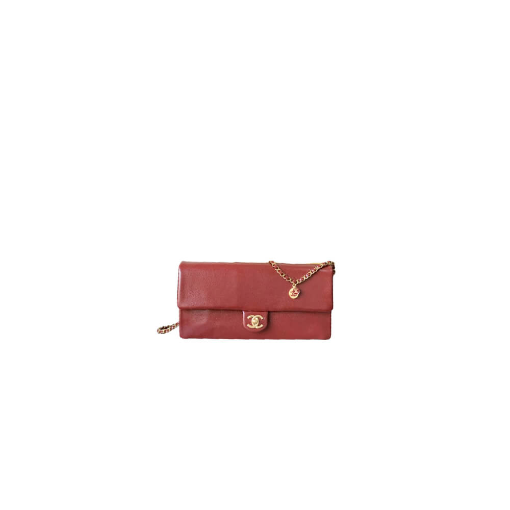Burgundy CHANEL Long Flap Bag (Best
grade)