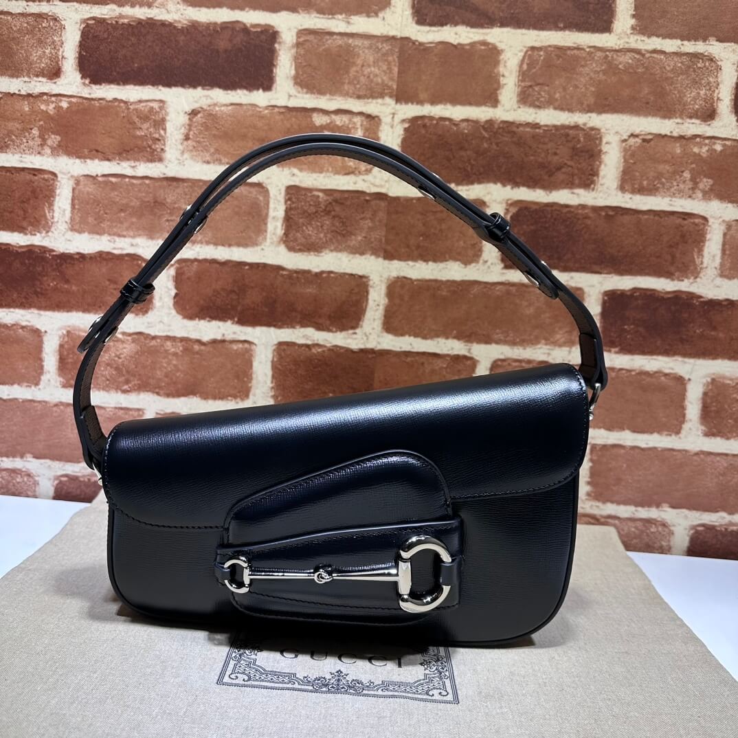 Black Gucci Horsebit 1955 Small Shoulder Bag - Image 2