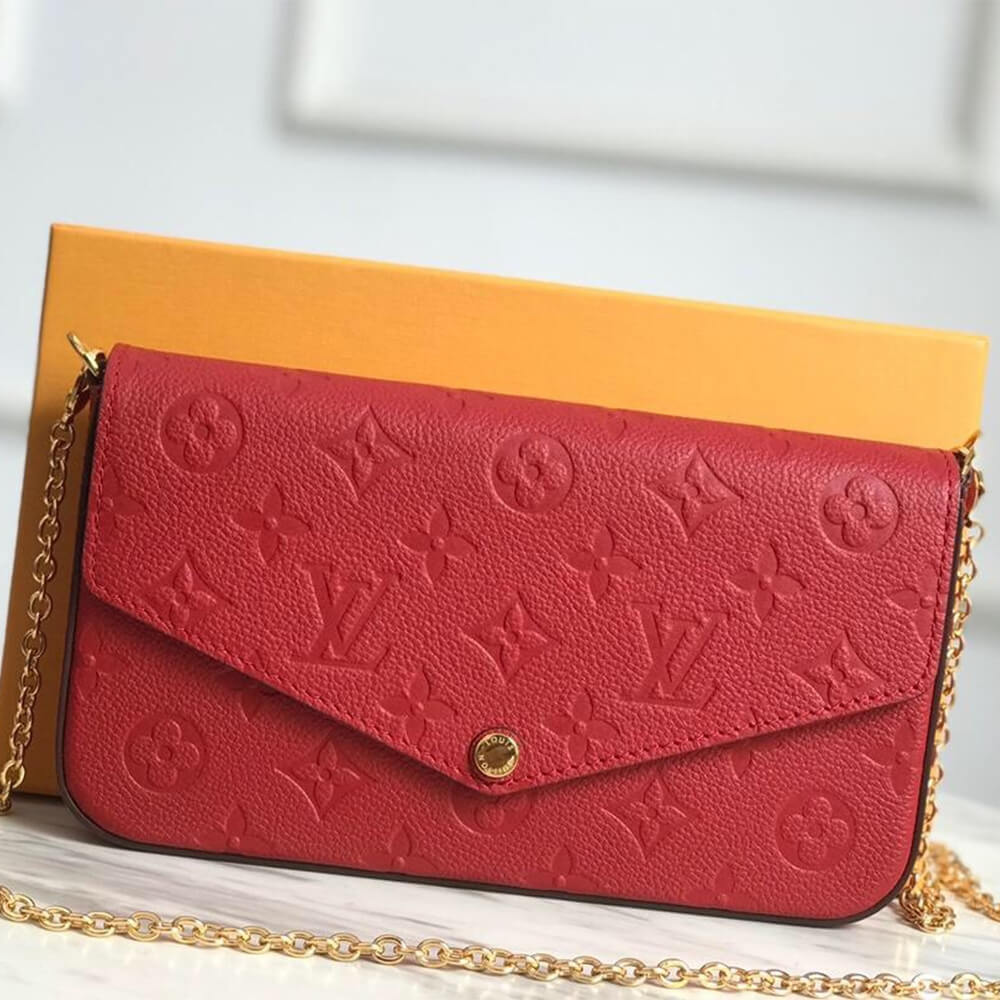 Scarlet Red LV Felicie Pochette - Image 2