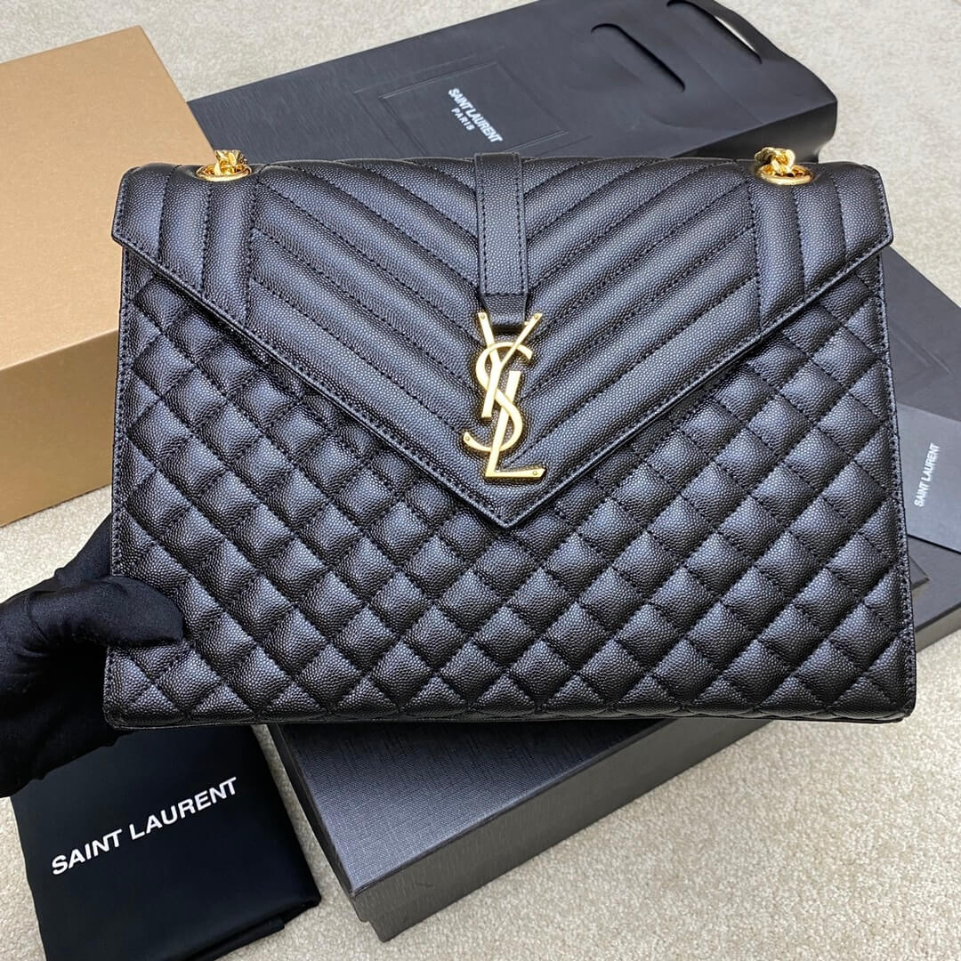 Black YSL Large Envelope Bag - Image 2
