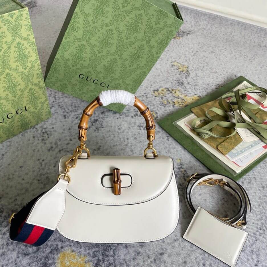 GUCCI BAMBOO 1947 JUMBO GG SMALL TOP HANDLE BAG - Image 2