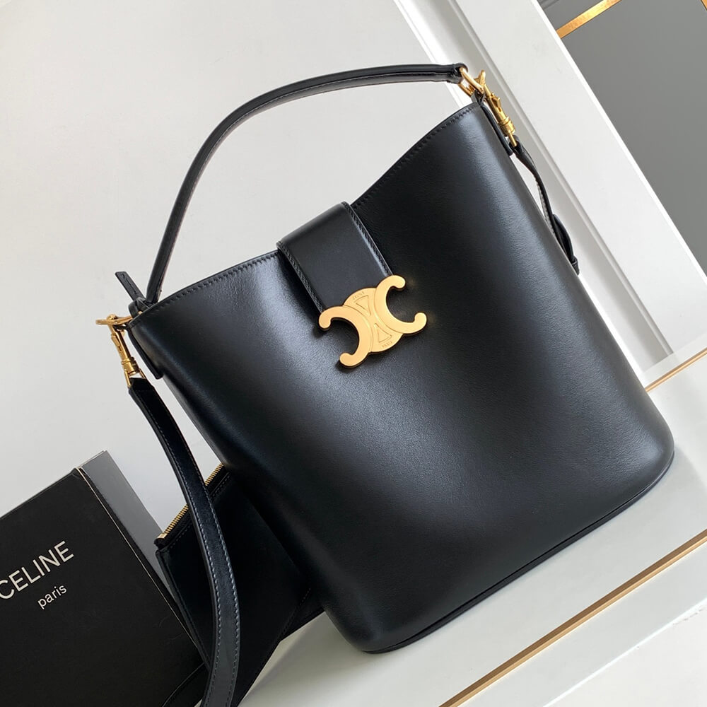 Black CELINE LOUISE Medium Bag in Smooth Calfskin - Image 2