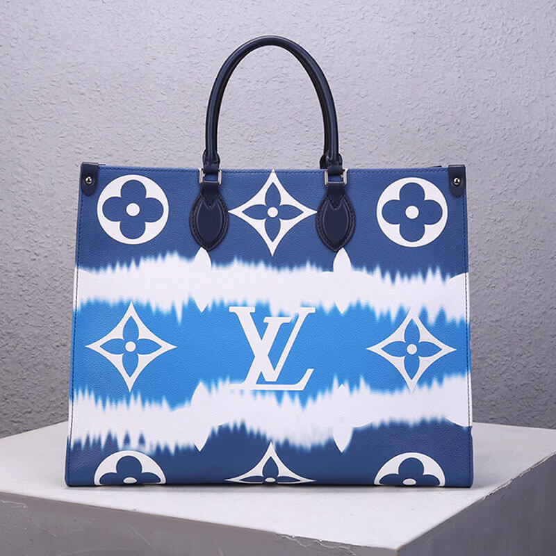 Blue LV Escale OnTheGo GM Tote Bag - Image 2