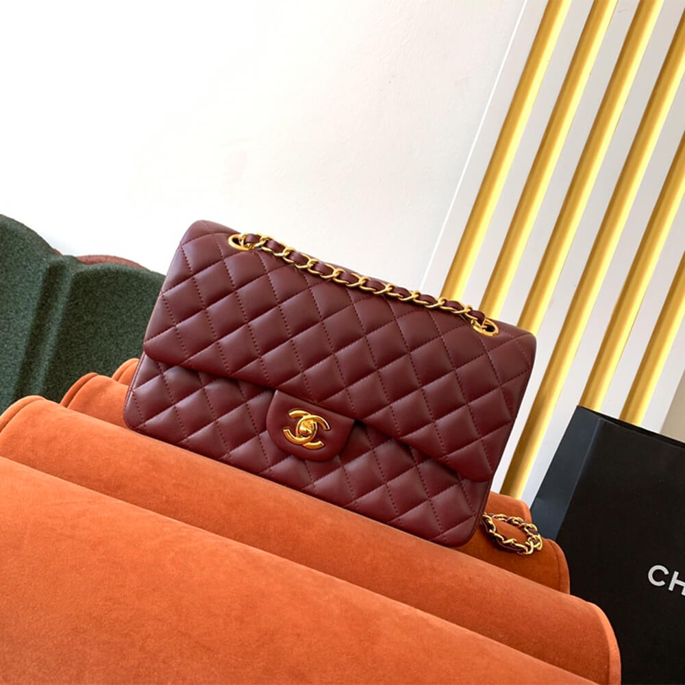Burgundy CHANEL CLASSIC 11.12 HANDBAG (Best
grade) - Image 2