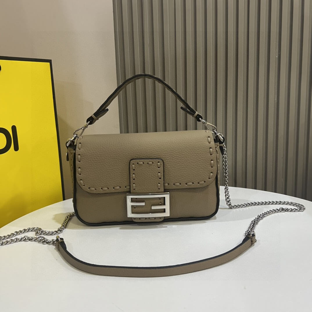 Gray Green Fendi Mini Baguette - Image 2