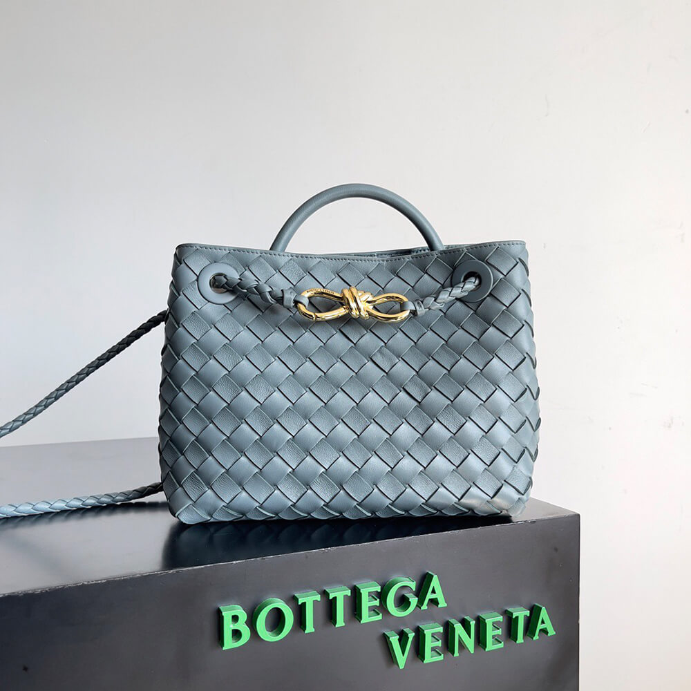 Pale Blue Bottega Veneta Small Andiamo - Image 2