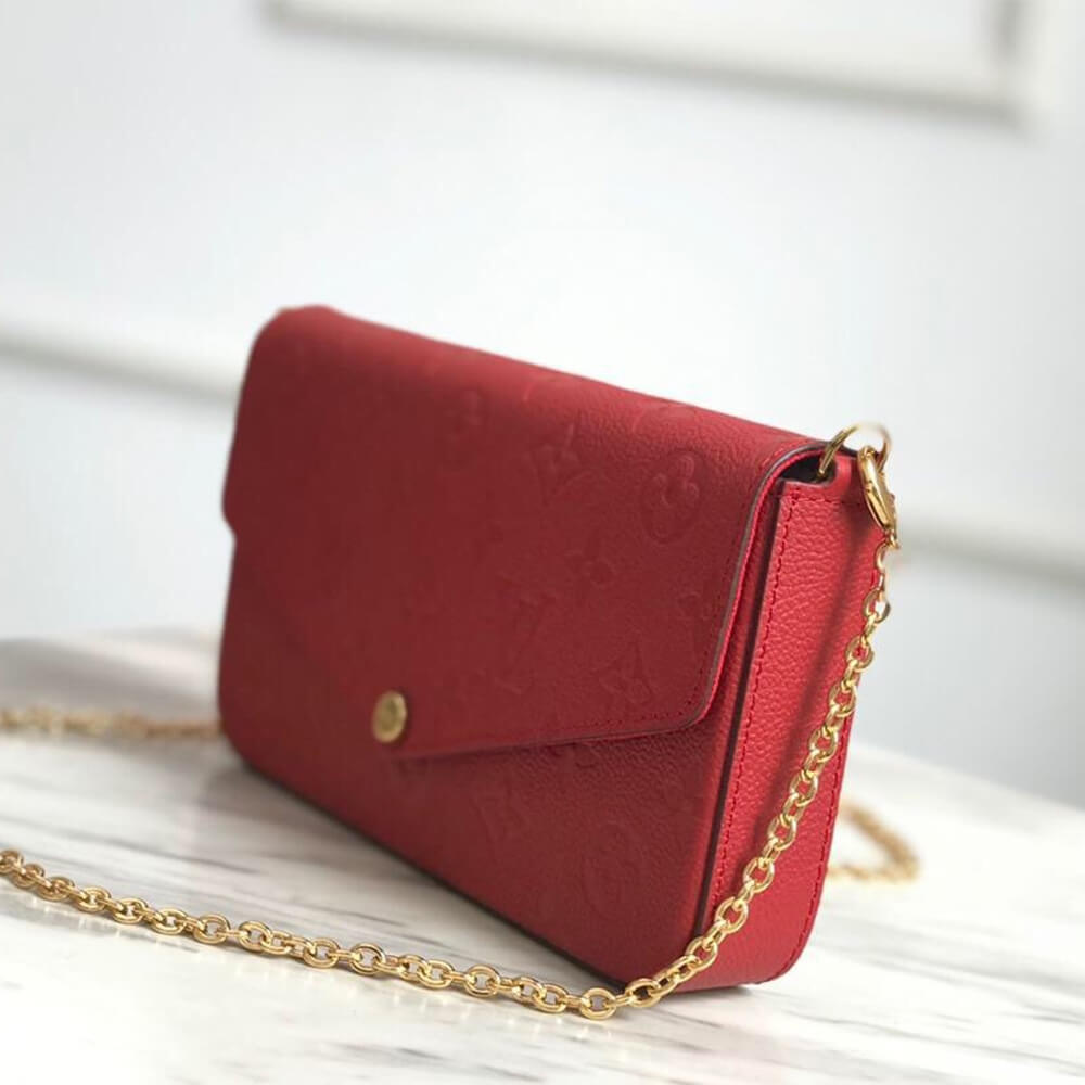 Scarlet Red LV Felicie Pochette - Image 3