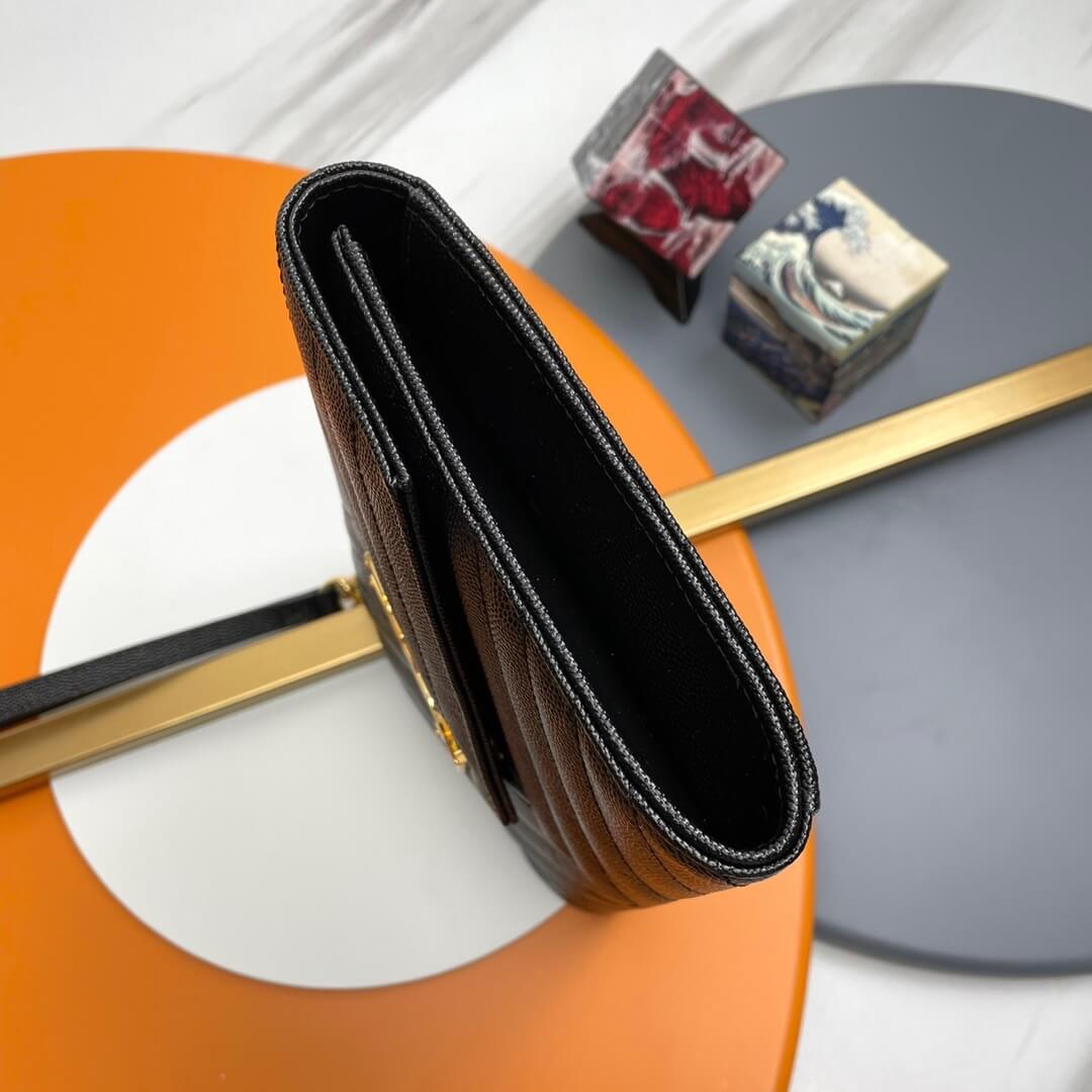 black YSL CASSANDRE matelasse leather flap clutch - Image 3