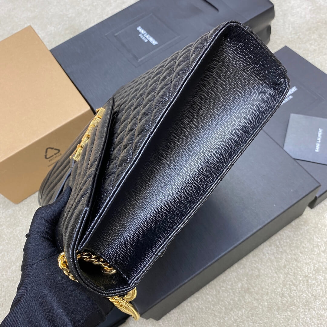 Black YSL Large Envelope Bag - Image 3