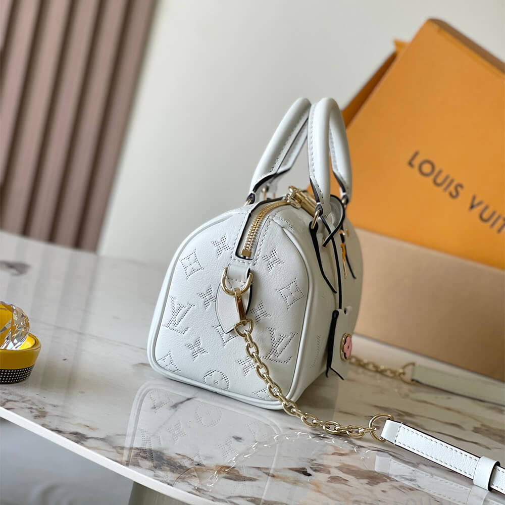 White Blanc LV Speedy Bandouliere 20 (Best
grade) - Image 3