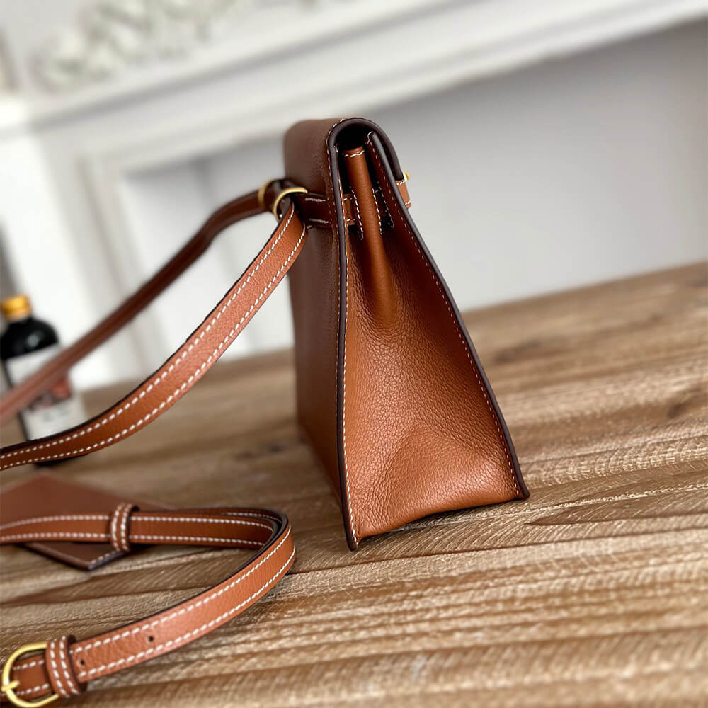 Gold Brown Hermes Kelly Danse - Image 3