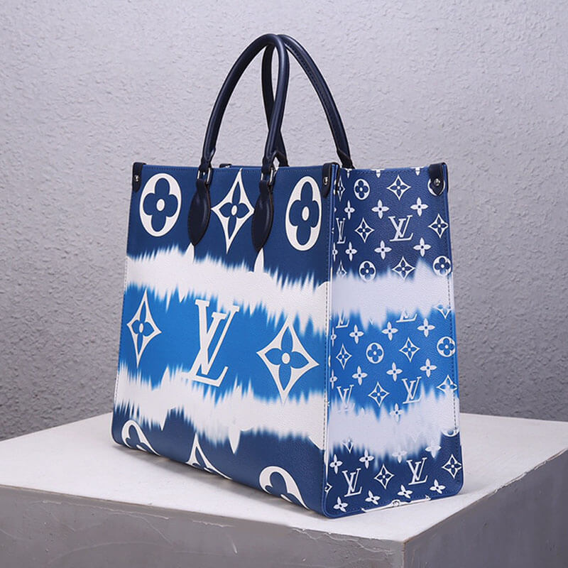 Blue LV Escale OnTheGo GM Tote Bag - Image 3