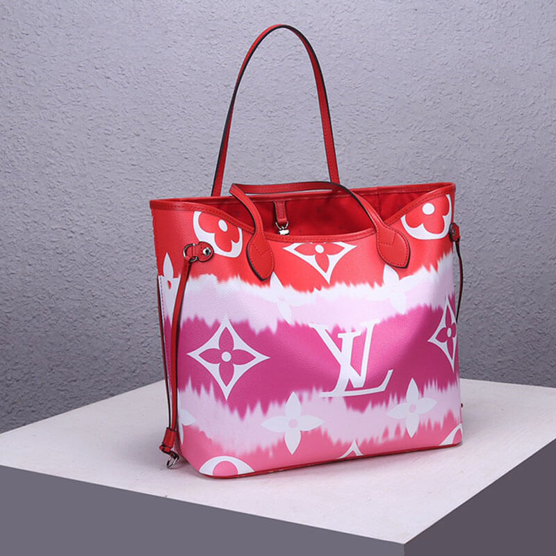 Red LV Escale Neverfull MM Tote - Image 3