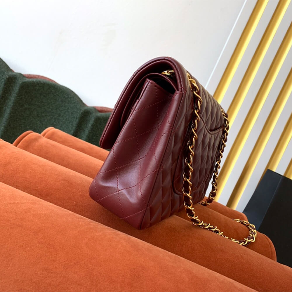 Burgundy CHANEL CLASSIC 11.12 HANDBAG (Best
grade) - Image 3