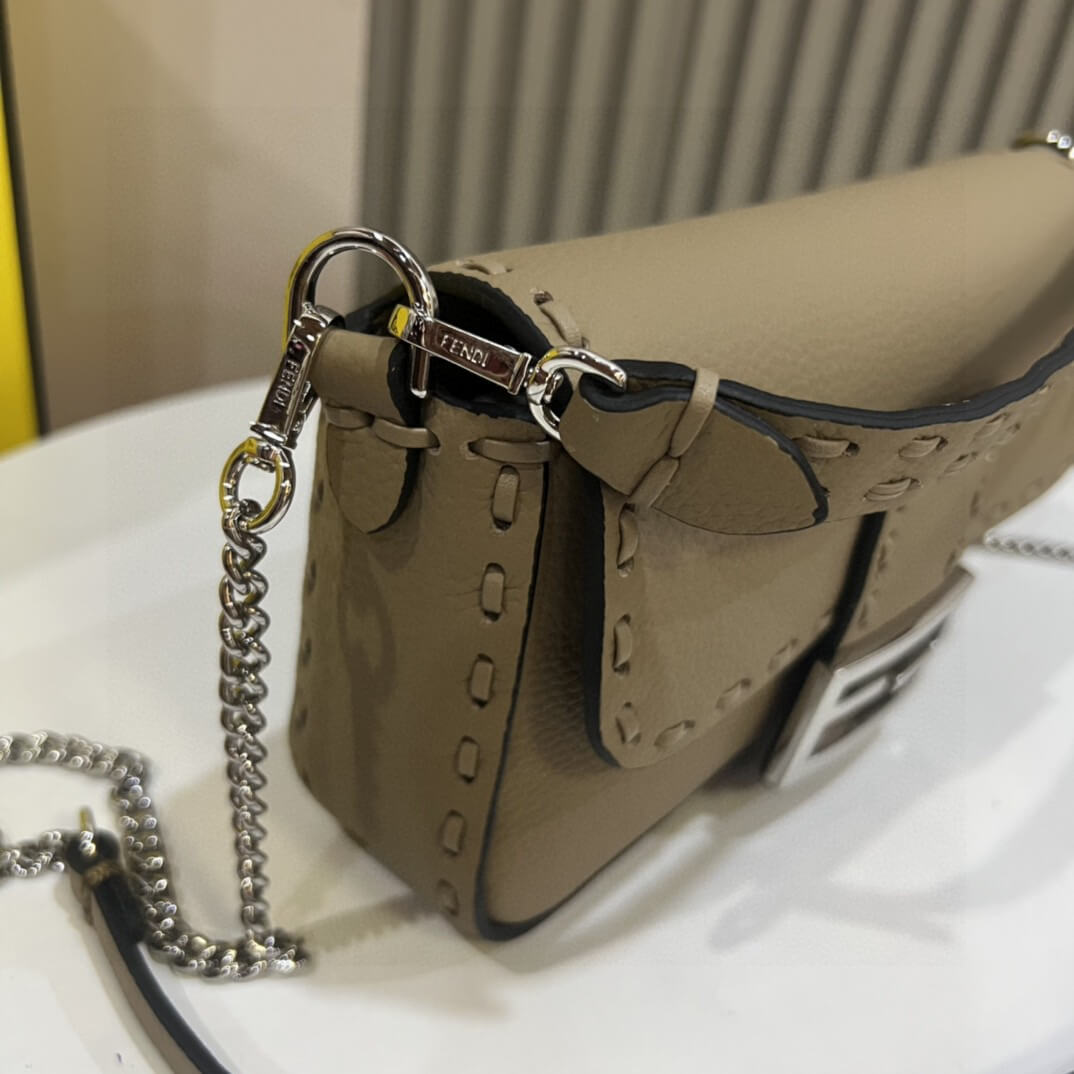 Gray Green Fendi Mini Baguette - Image 3