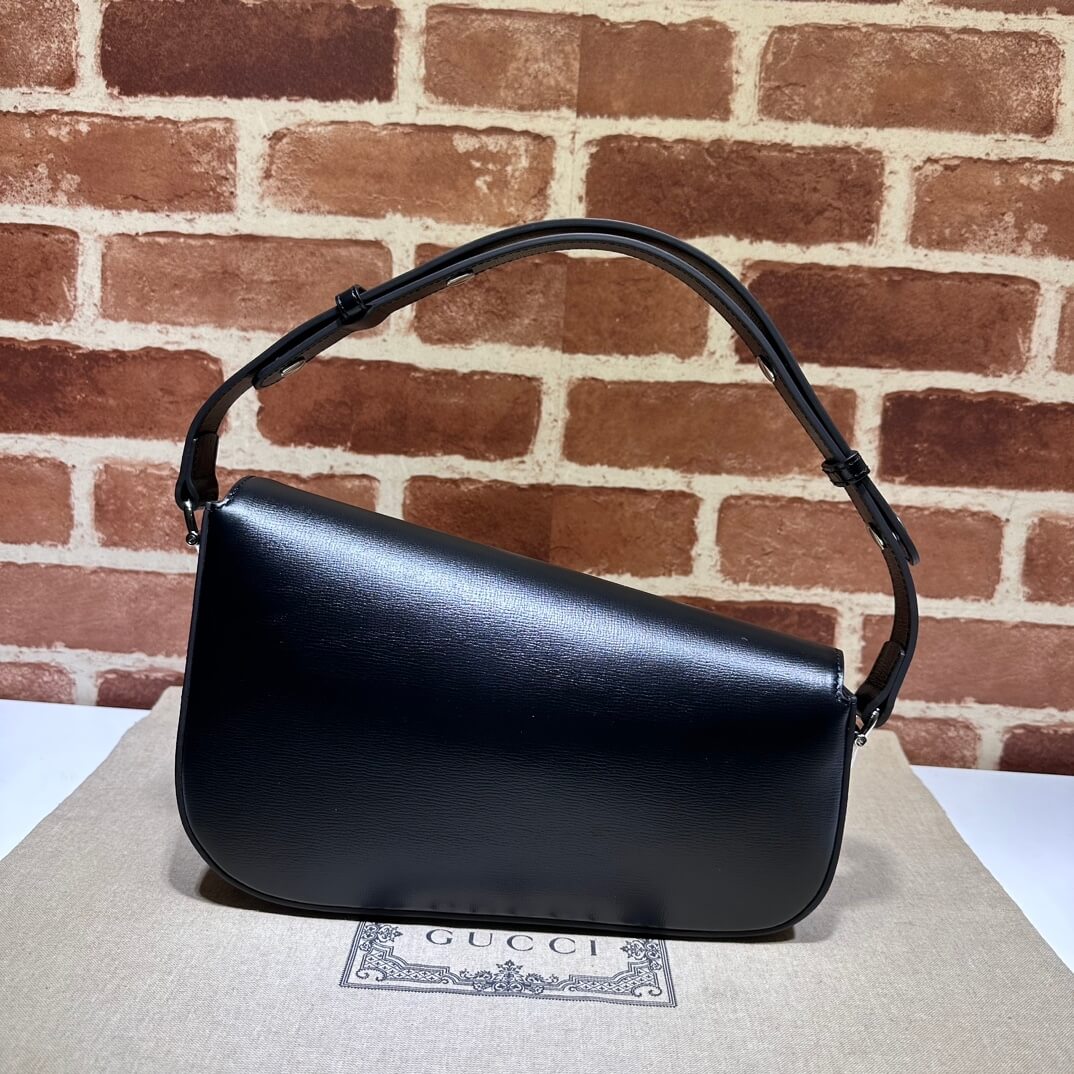 Black Gucci Horsebit 1955 Small Shoulder Bag - Image 4