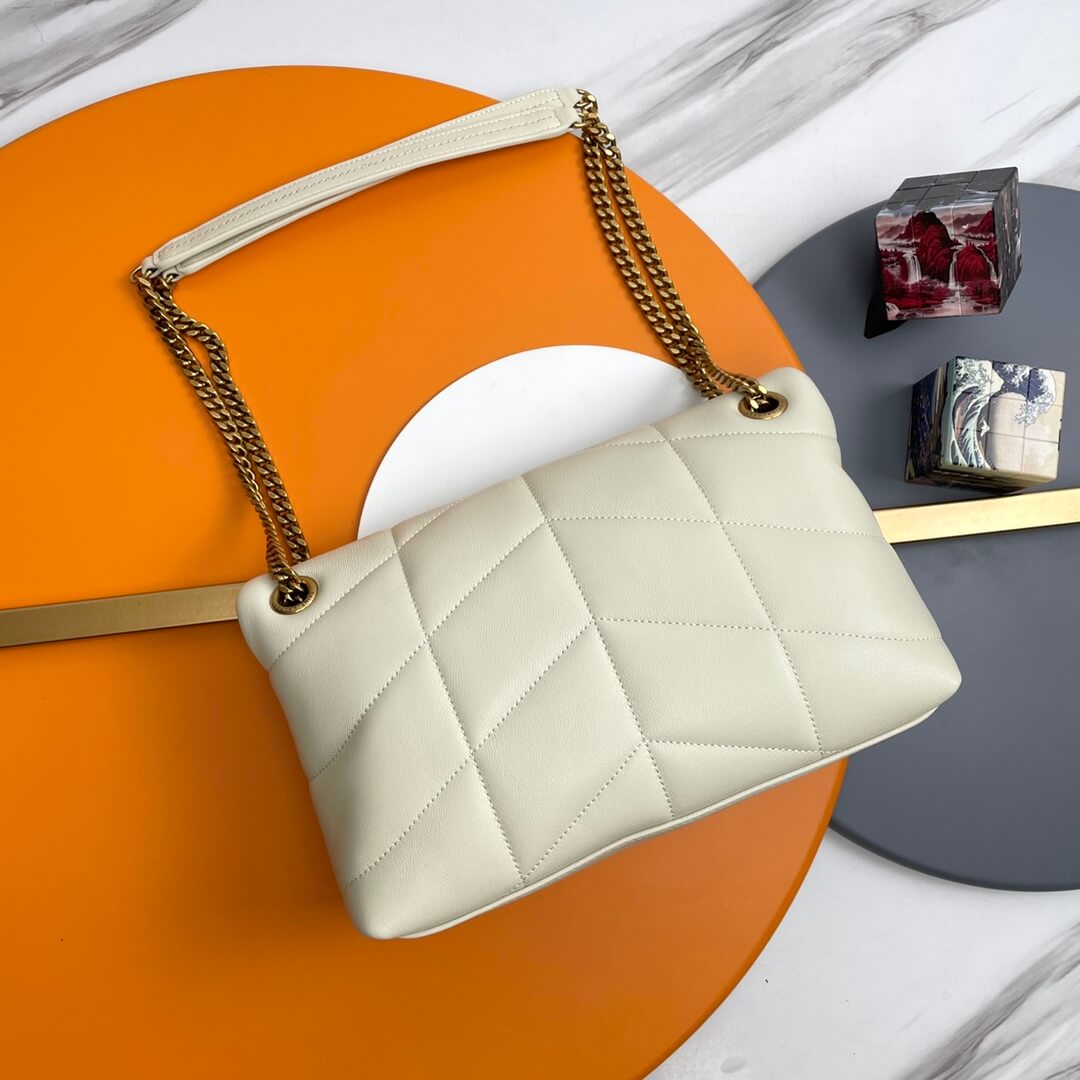 White YSL PUFFER SMALL in Nappa leather - Image 4