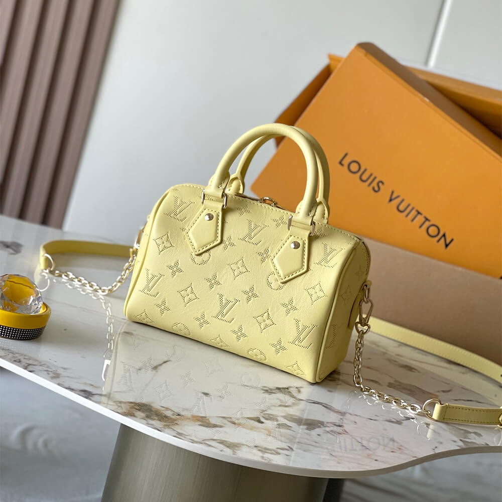Yellow LV Speedy Bandouliere 20 (Best
grade) - Image 4