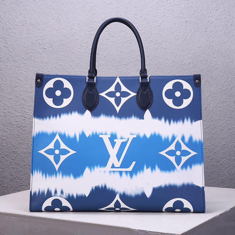 Blue LV Escale OnTheGo GM Tote Bag - Image 4