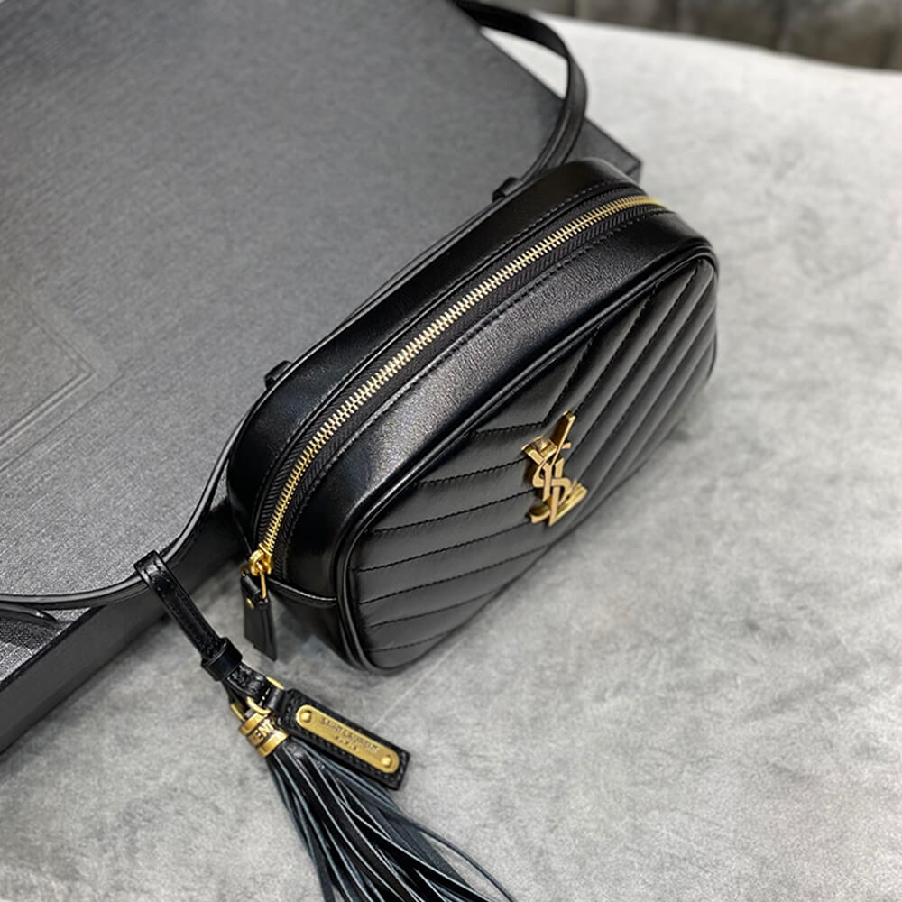 Black YSL LOU BELT BAG IN MATELASSE LEATHER - Image 4