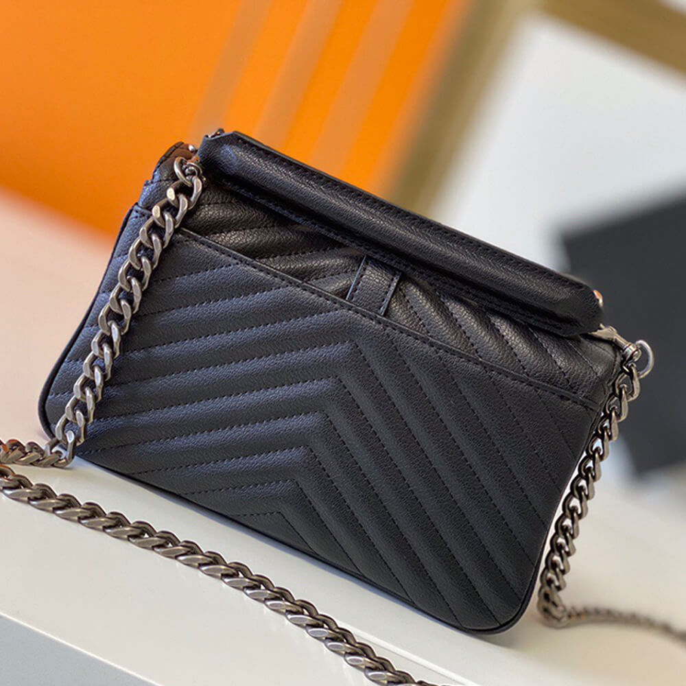 Saint Laurent College quilted-leather satchel bag - Image 4