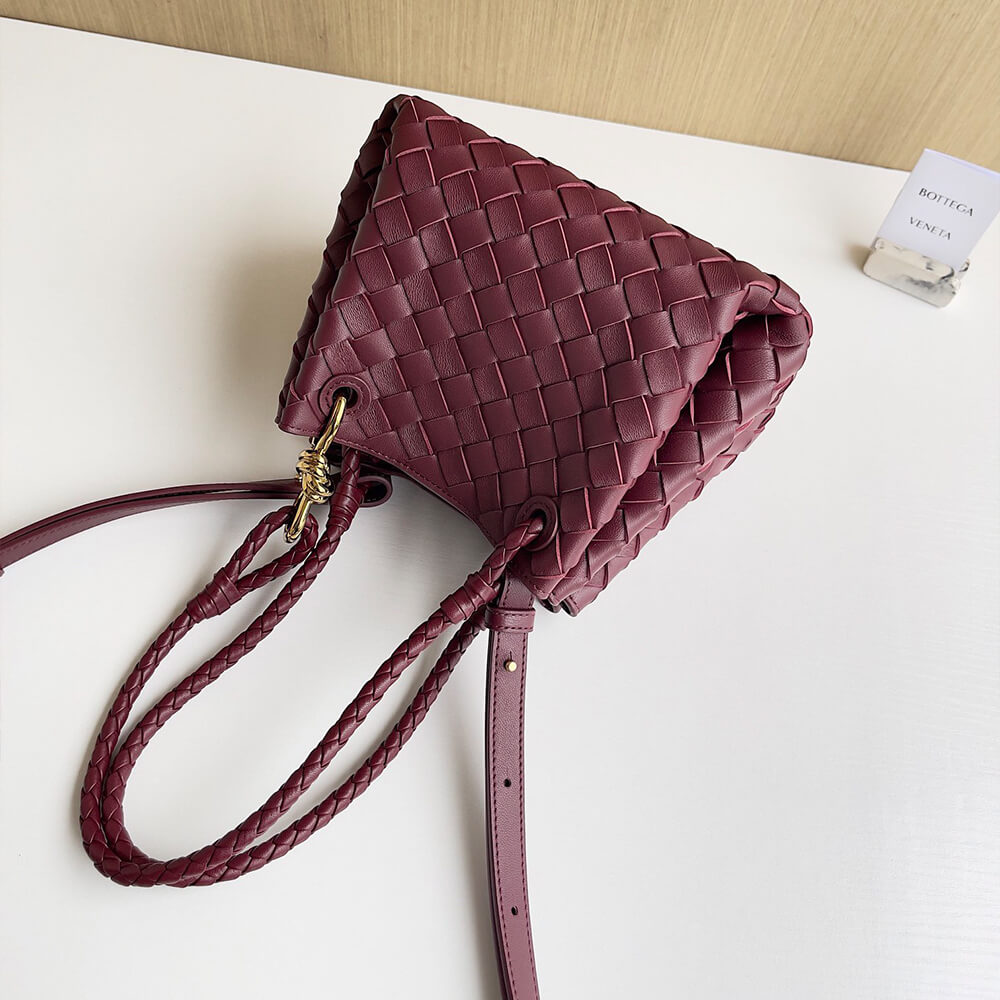 Burgundy Bottega Veneta Small Parachute - Image 4