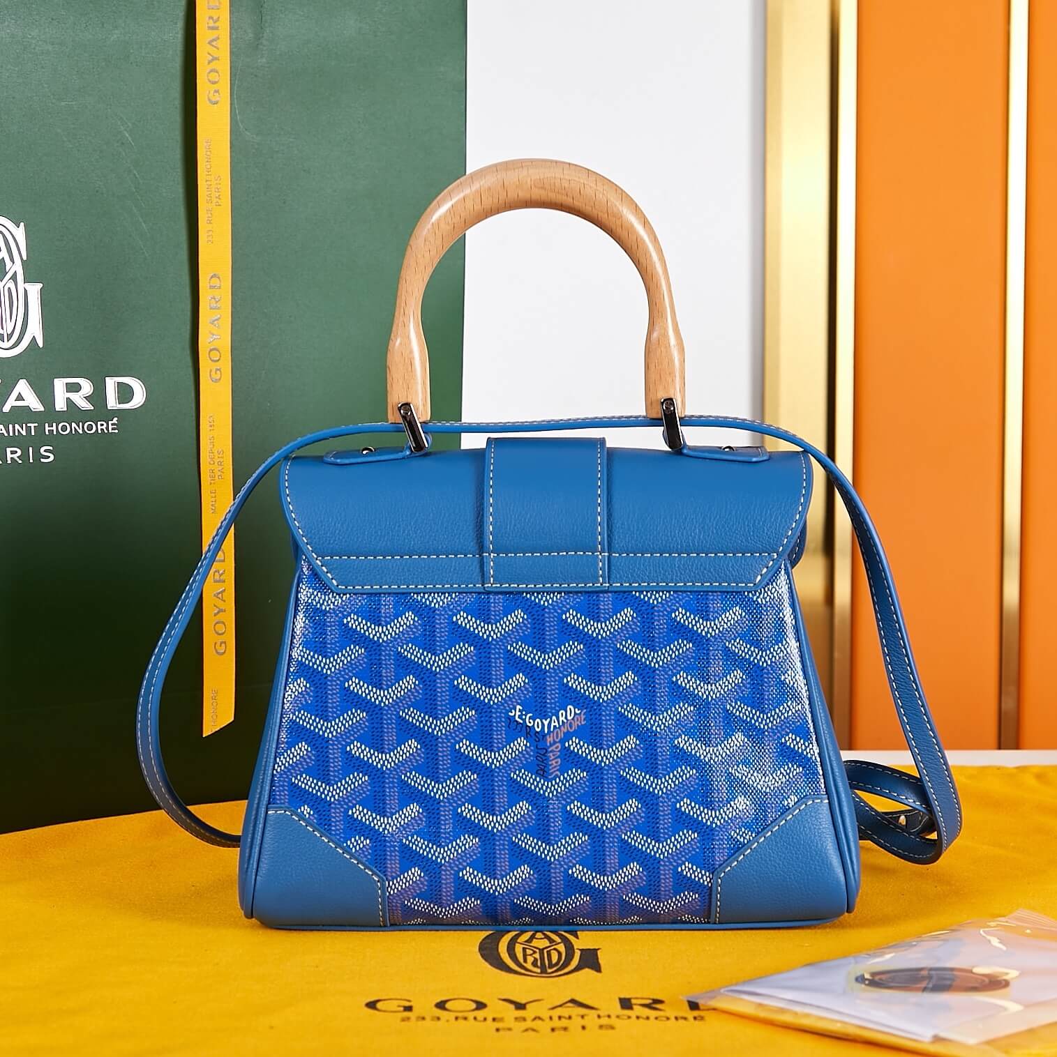 Sky Blue Goyard Saigon Souple Mini Bag - Image 4