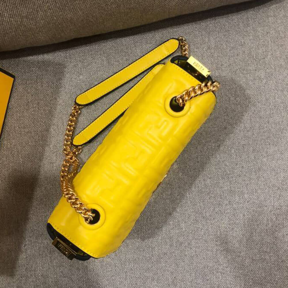 Yellow Fendi Baguette Chain Midi - Image 4