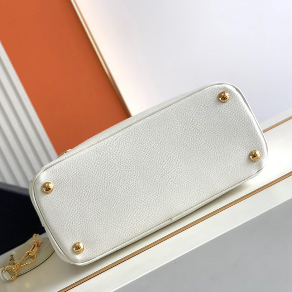 White Medium Prada Galleria Saffiano leather Bag - Image 5