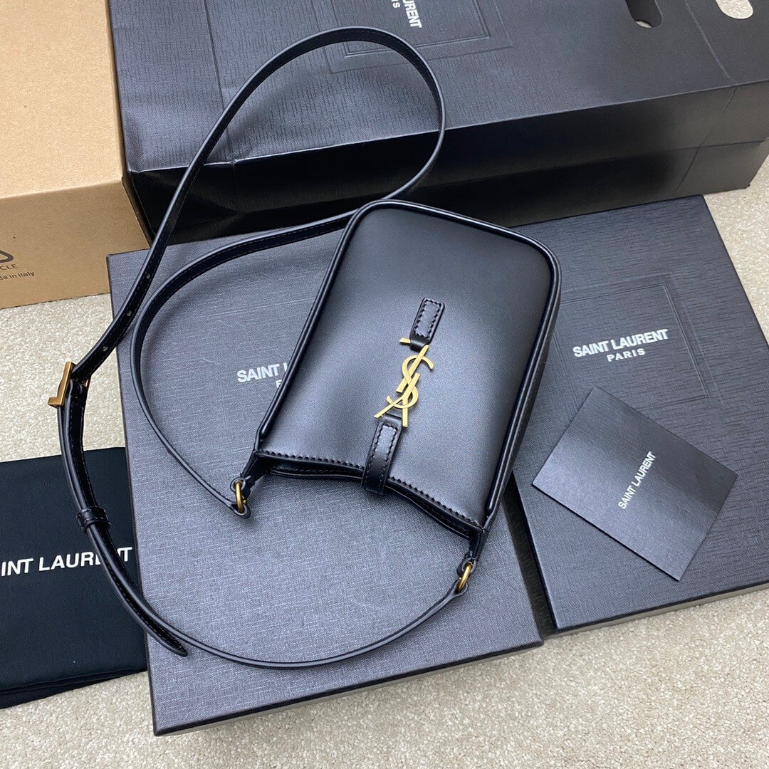 YSL Le 5 A 7 mini vertical bag in shiny leather - Image 5