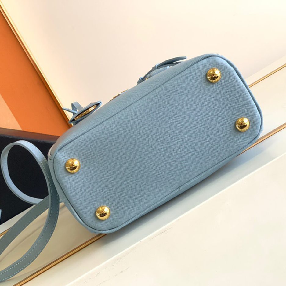 Light Blue Prada Galleria Saffiano leather mini-bag - Image 5