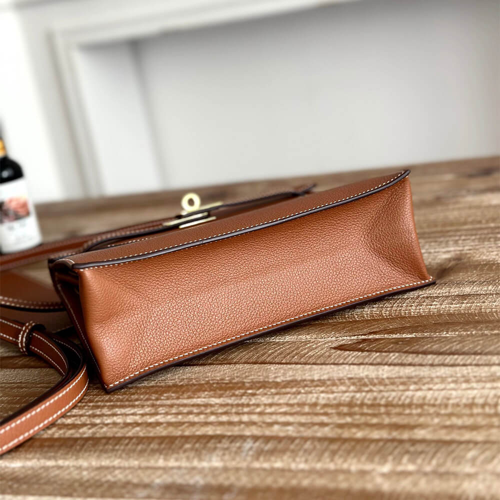 Gold Brown Hermes Kelly Danse - Image 5