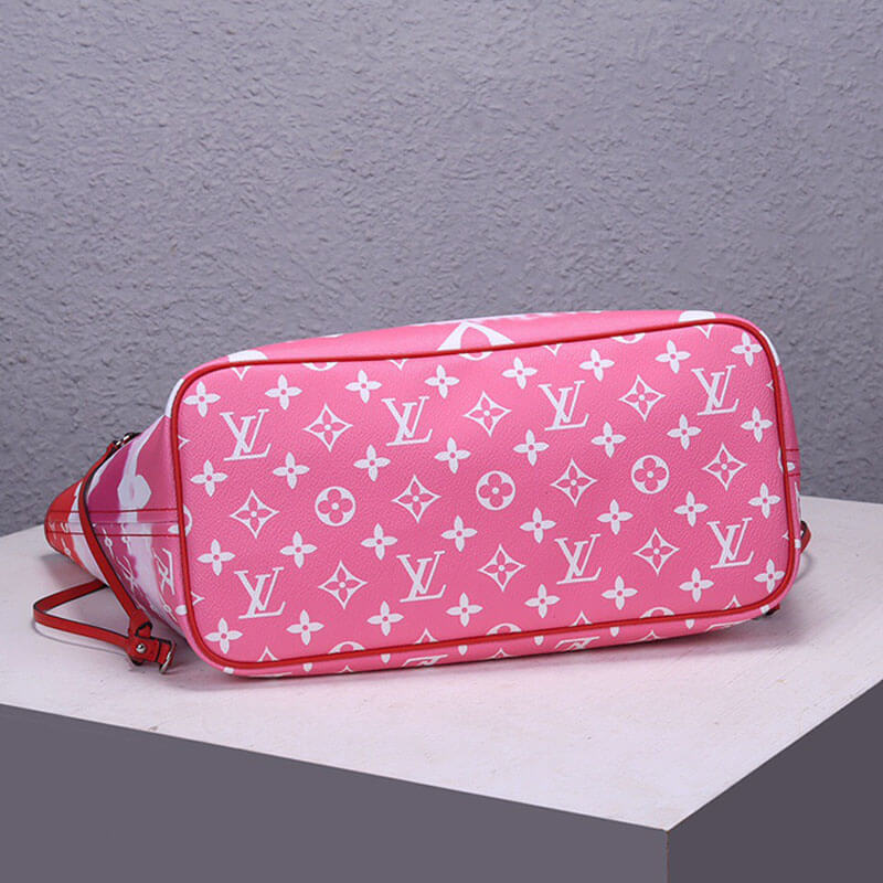 Red LV Escale Neverfull MM Tote - Image 5