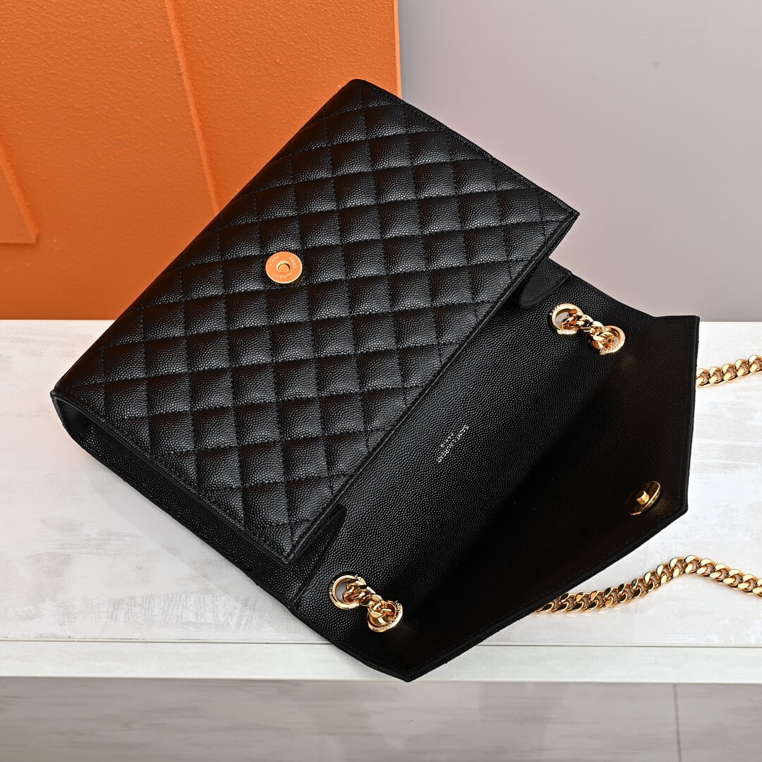 YSL ENVELOPE MEDIUM IN QUILTED GRAIN DE POUDRE EMBOSSED LEATHER - Image 5