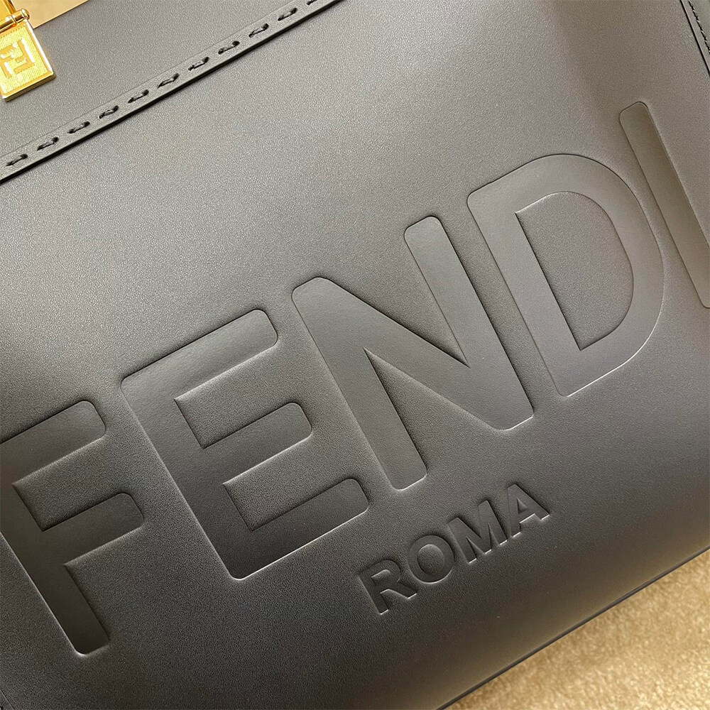 Black FENDI SUNSHINE Medium Tote Bag - Image 5