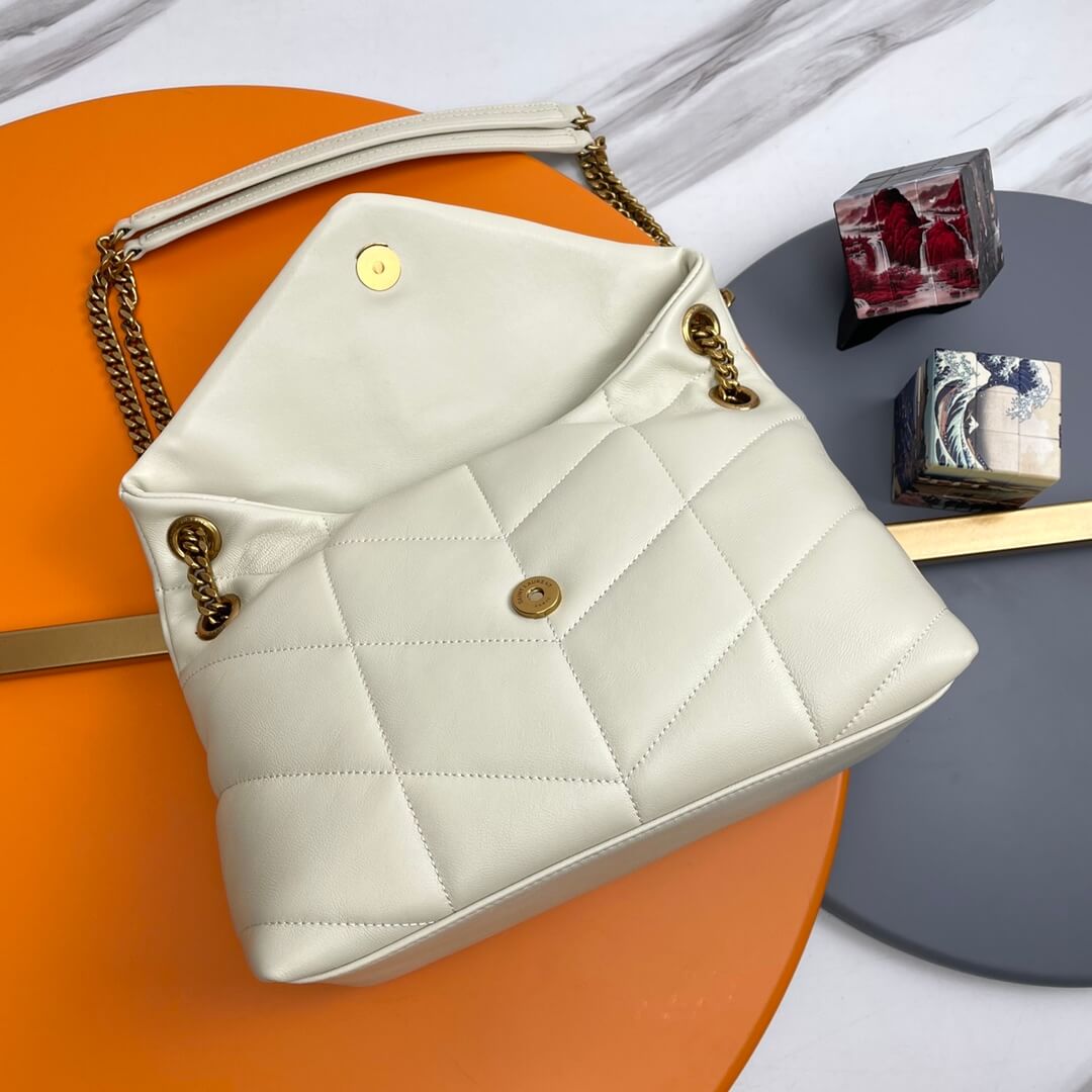 White YSL PUFFER SMALL in Nappa leather - Image 6