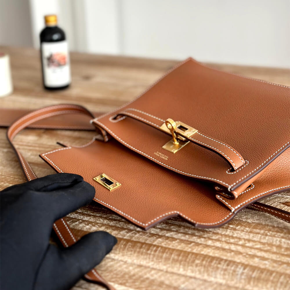 Gold Brown Hermes Kelly Danse - Image 6